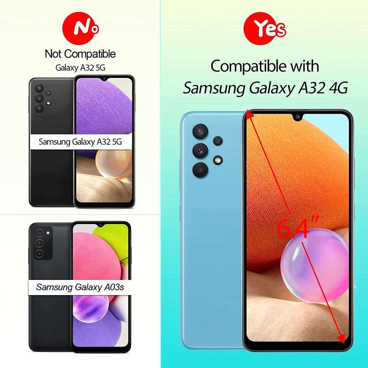 Replacement LCD Screen for Samsung A32 4G With Frame  (NOT A32 5G)