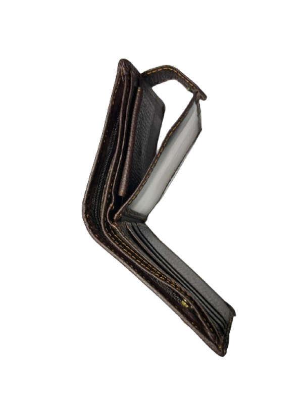 Men Genuine Leather Wallet Brown 861-06