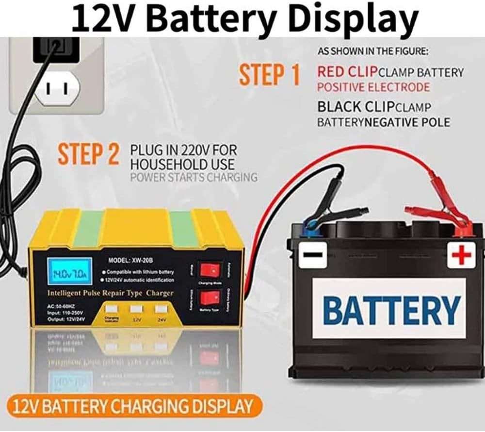 AC250V Full Intelligent Battery Charger 180W Temperature