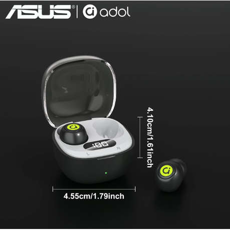 ASUS - AS101 - Semi-In-Ear Noise Cancelling Earbuds With Mic - Black