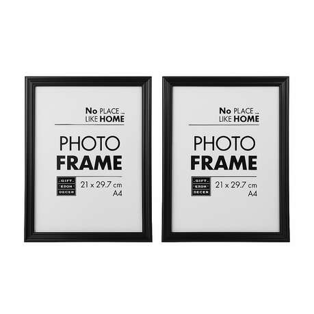 Timeless Memory - 2x Black Rectangular Picture Frame