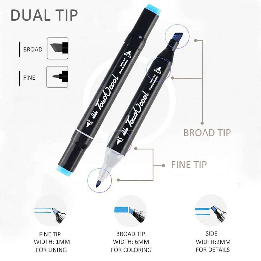 Touch Double Headed Oil Based Art Marker Set of 60
