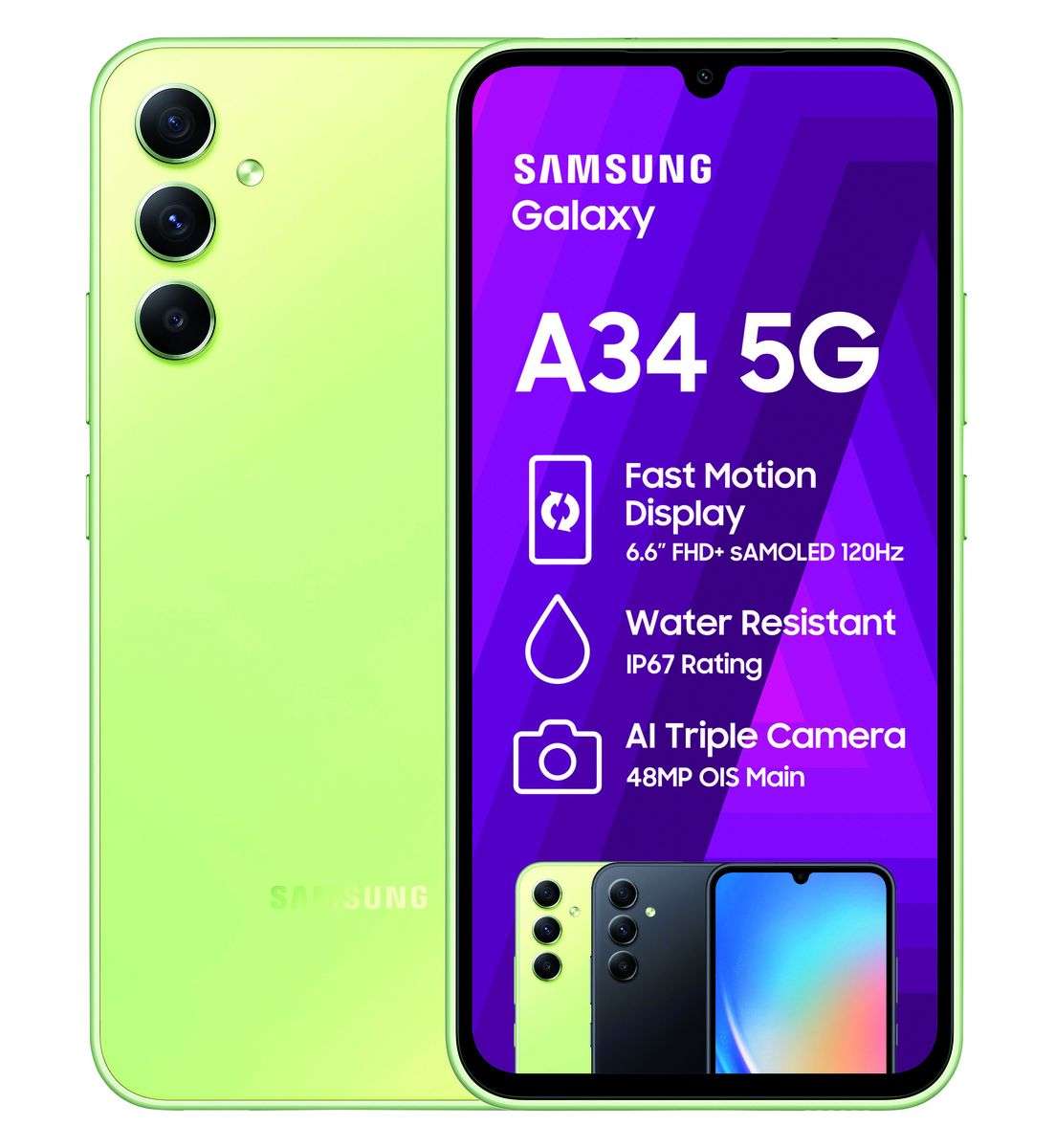 Samsung Galaxy A34 5G 128GB Dual Sim - Awesome Lime
