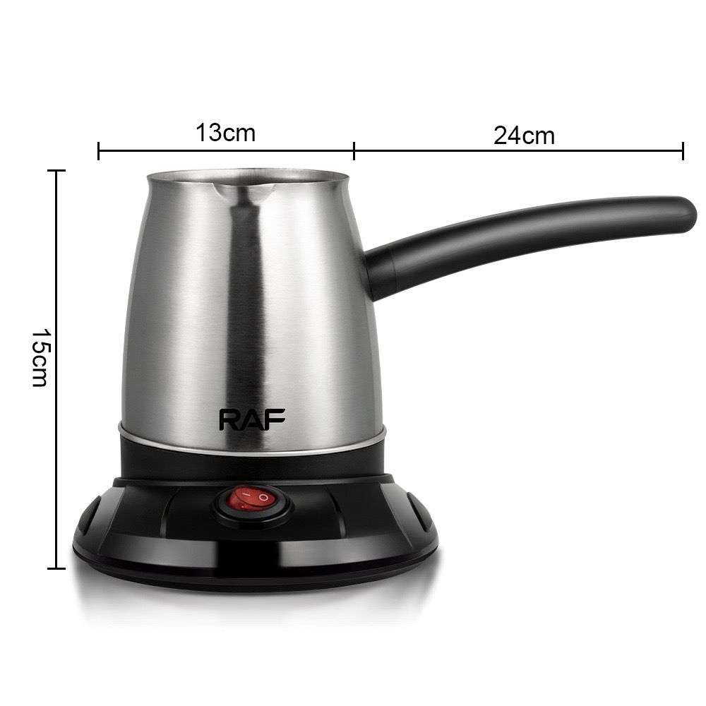 RAF Stainless Steel 0.5L 600w Turkish Coffee Maker Electric Coffee Pot
