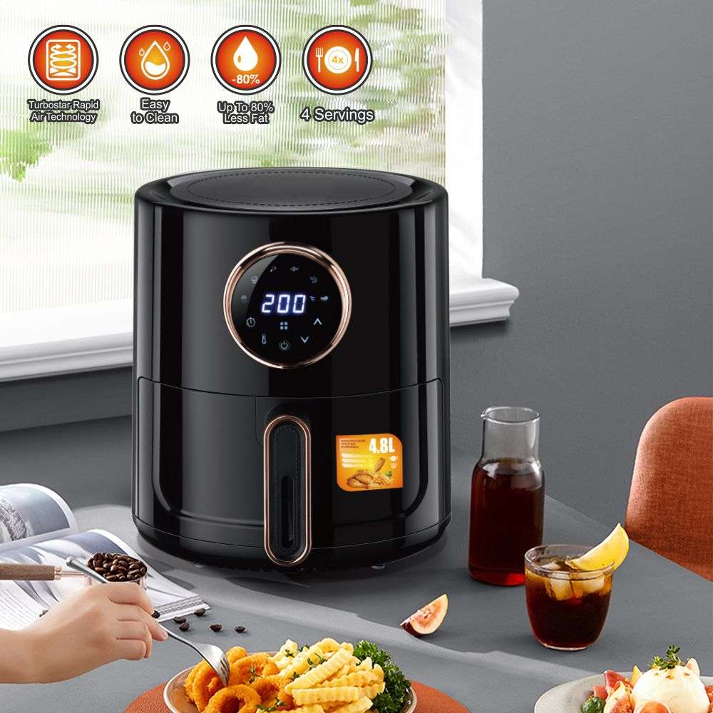 Beautiful Round Multi-Function Non-Stick Electric Air Fryer - 4.8L