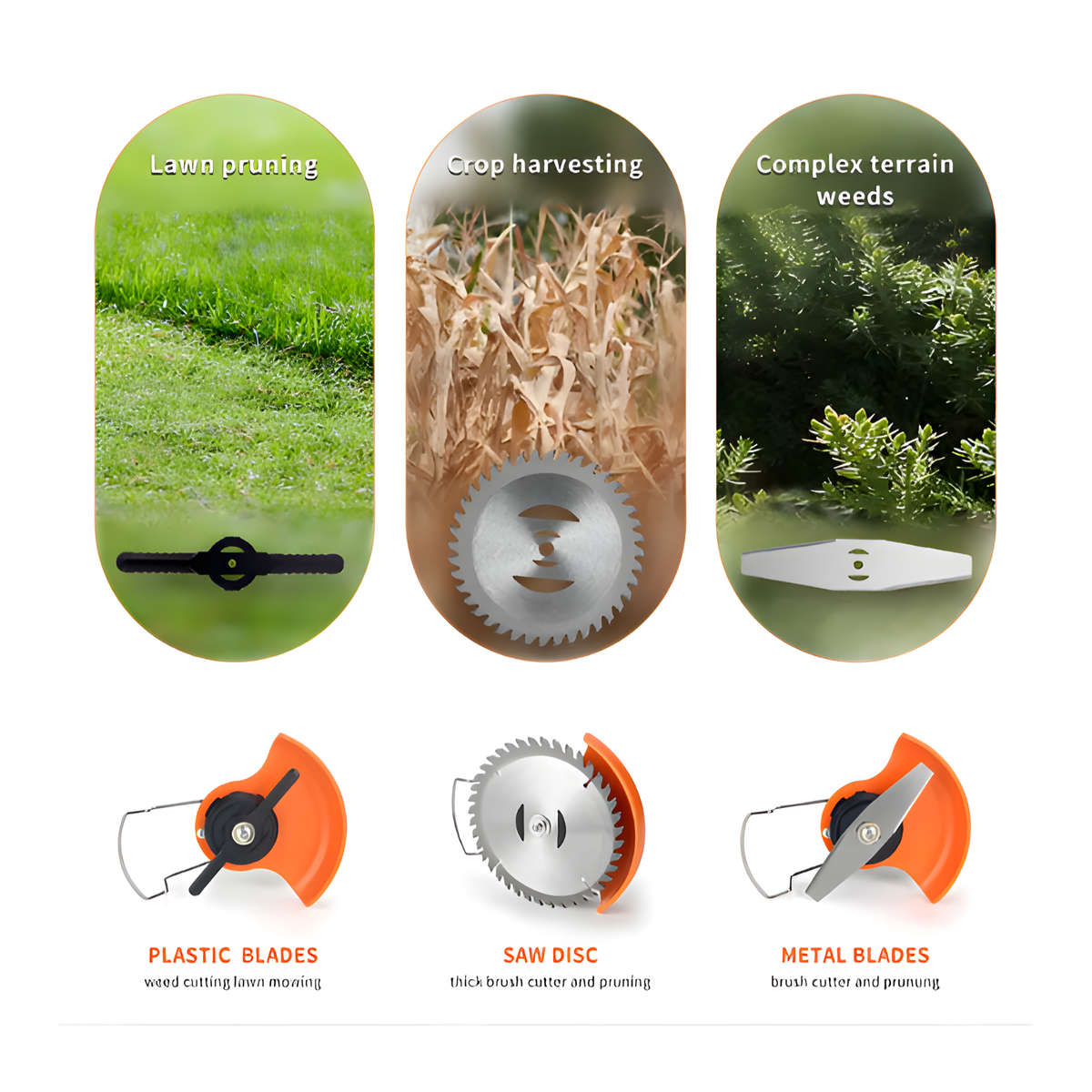 Rechargable Cordless Electric Weeding Cutter Machine with 2 x 48V Lithium Baterries