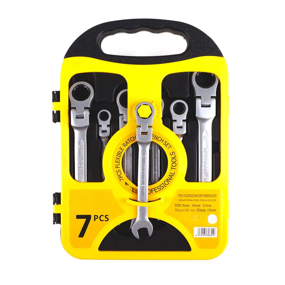 Flexible Ratchet Wrench Set 7Pcs