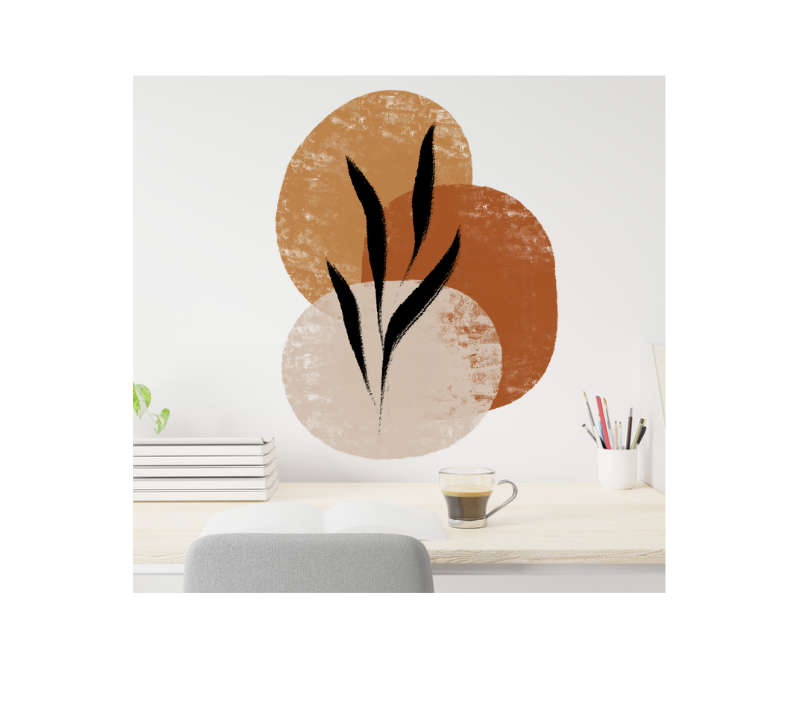 Abstract Office wall Vinyl Sticker - Self Adhesive