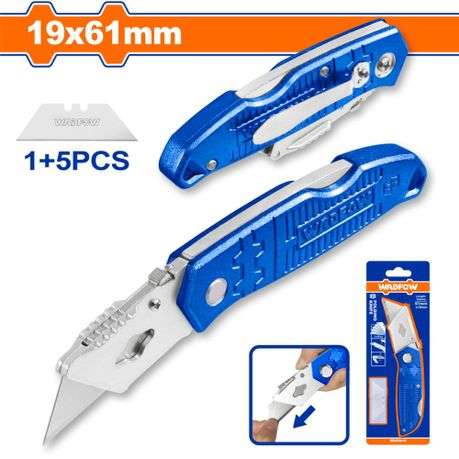 Wadfow - Folding Knife (61×19mm) with 5 Extra Blades - Wadfow - Folding Knife (61×19mm) with 5 ...