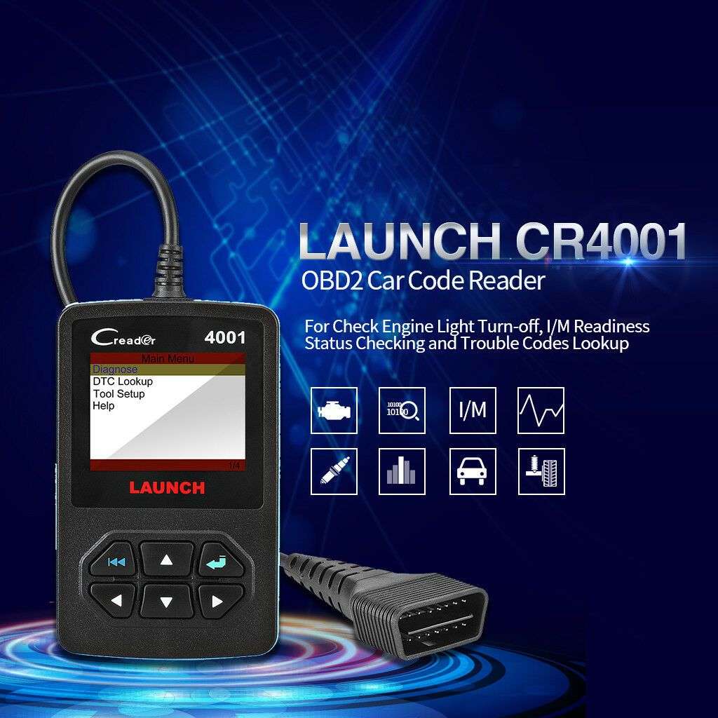 Launch Creader CR4001 OBD2 Diagnostic Scanner Tool (Parallel Import) - Open Box