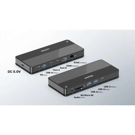 Unitek - D1077a | Usb Type-C 4k KVM Port Replicator with 100w Power Delivery - Unitek - D1077a | ...