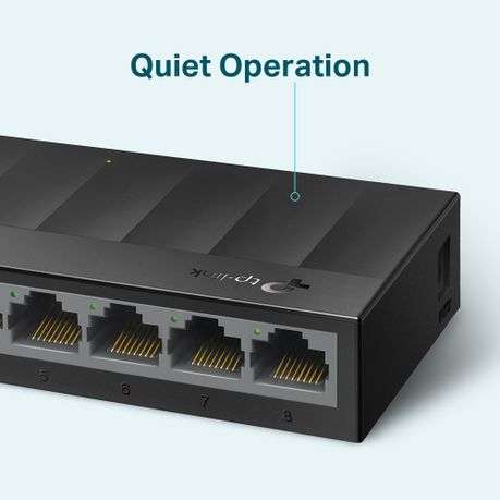 Tp-Link - LS1008G 8-Port 10/100/1000Mbps Desktop Switch | Quiet FanlessDesign - Tp-Link - LS1008G...