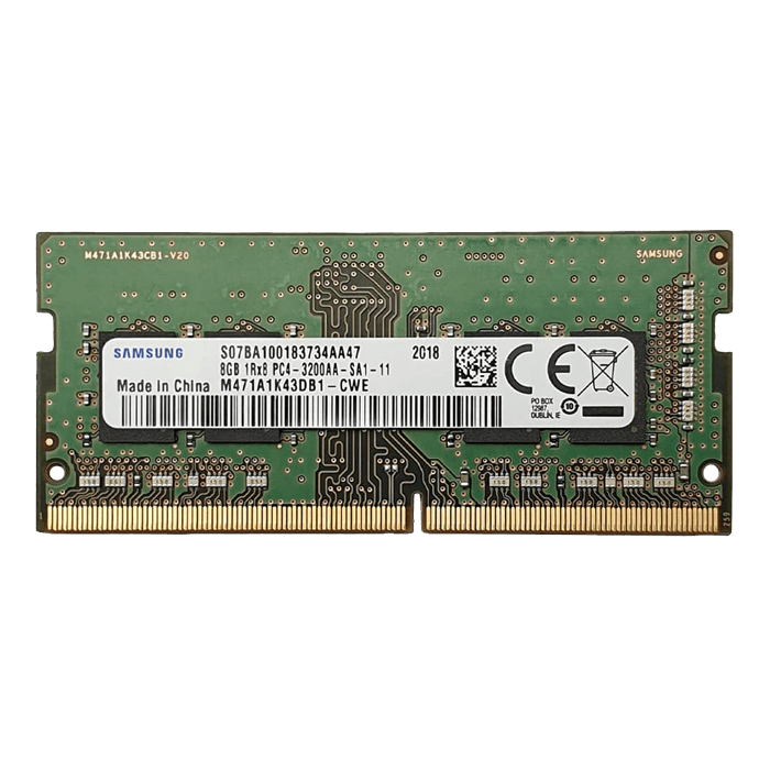 Samsung 8GB 1Rx8 PC4-3200AA-SA1-11 RAM DDR4 3200mhz Laptop RAM