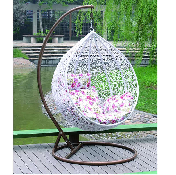 Hanging / Nest Chairs Patio / Garden / Balcony Swing Chairs - White Colour
