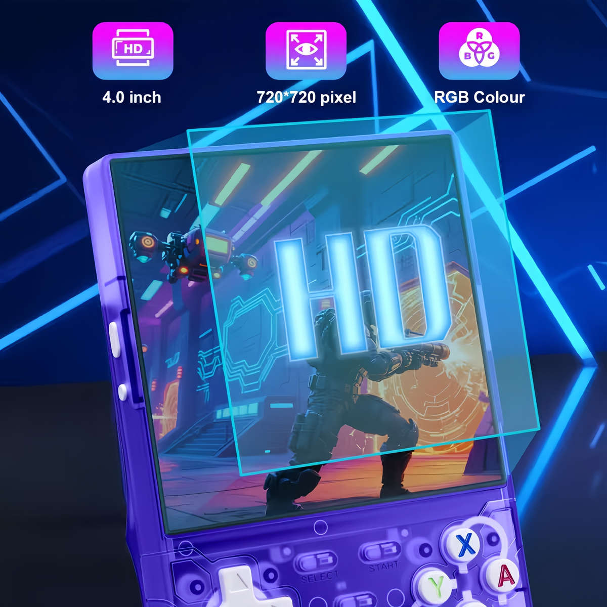 R36 Ultra Handheld Game Console, 4" IPS HD Screen, 64GB, Retro Gaming
