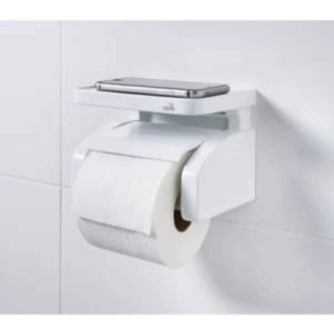 Bathlux Toiler Paper Holder With Shelf -