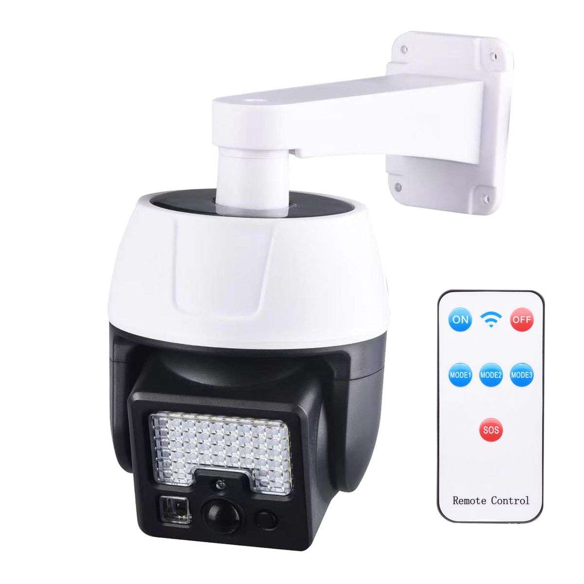 Solar Powered Simulation Monitoring Dummy Camera With Motion Sensor - 44 LED