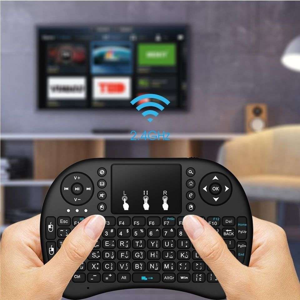 Mini RGB Backlit Wireless Keyboard Touchpad for PC TV Box Android