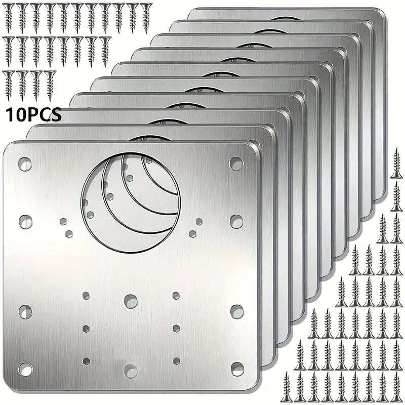 10 Hinge Repair Plates with screws