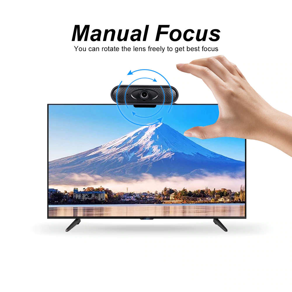 Techme USB Webcam HD 1080P With Built in Mic - OPEN BOX