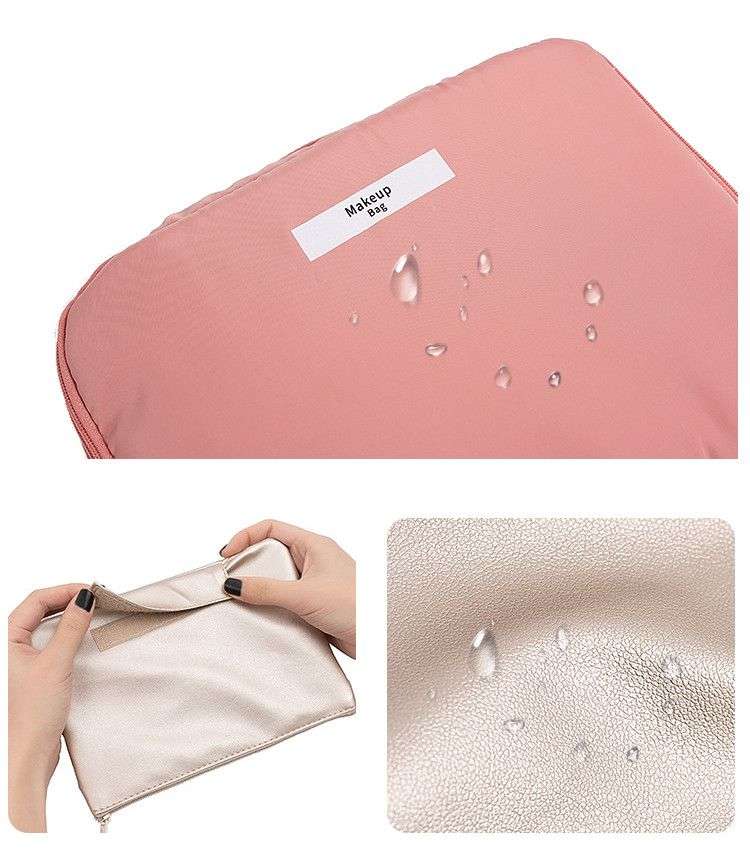 Olive Tree - Pink Travel Makeup Bag Cosmetic Organiser with Removable Pouch