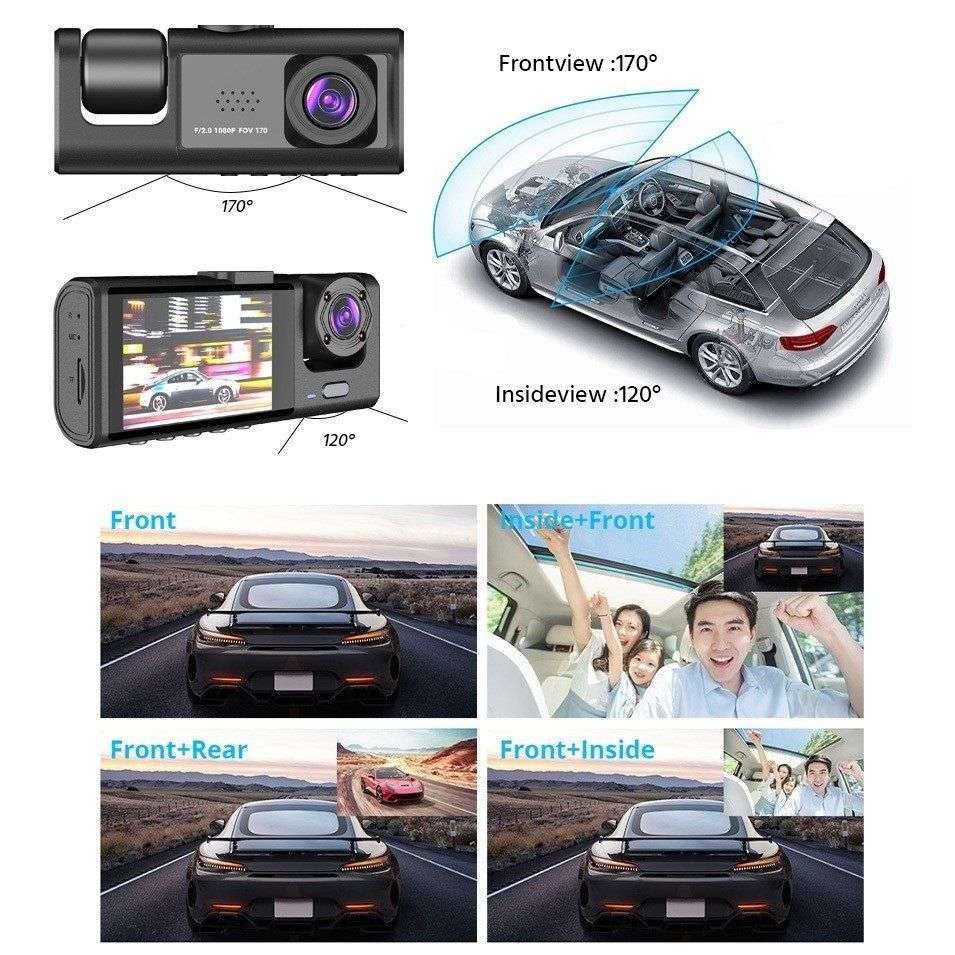 3 Channel DVR Dashcam Device
