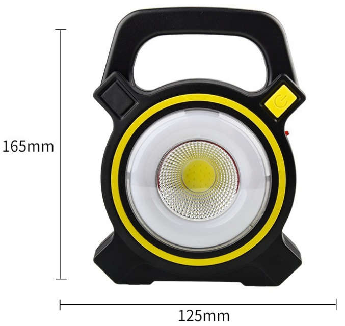 Long Range COB Work Light Lantern - Solar Work Light with Built-In Solar Panel