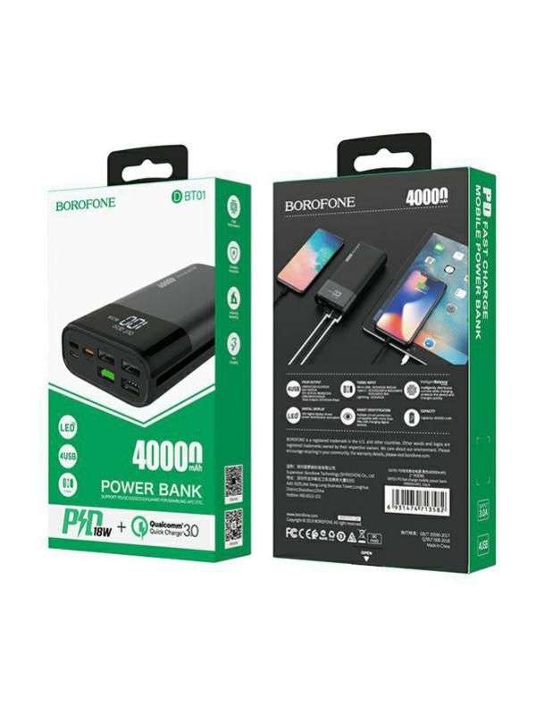 Borofone DBT01 40000mAh PD18W + QC3.0 Fast Charging Power Bank