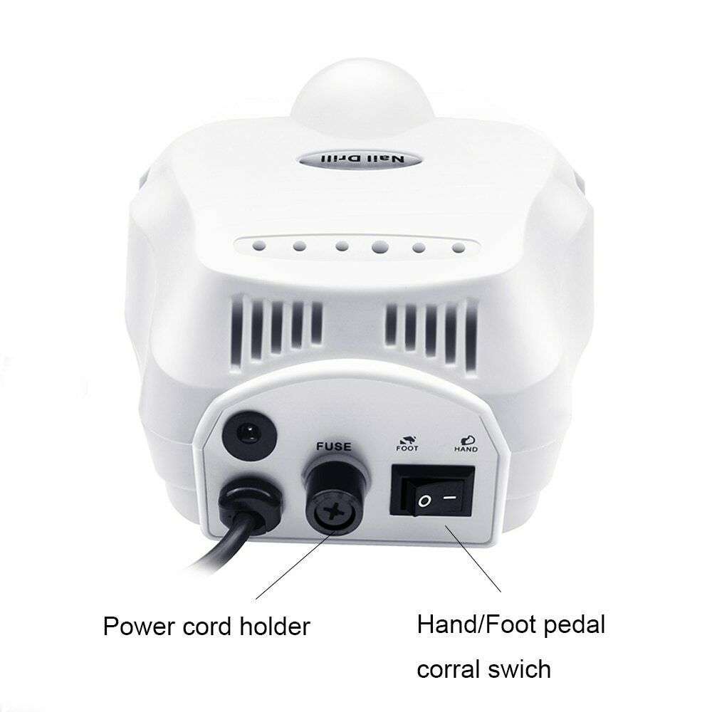 Professional Electric Manicure File Nail Drill Machine Kit Set - White