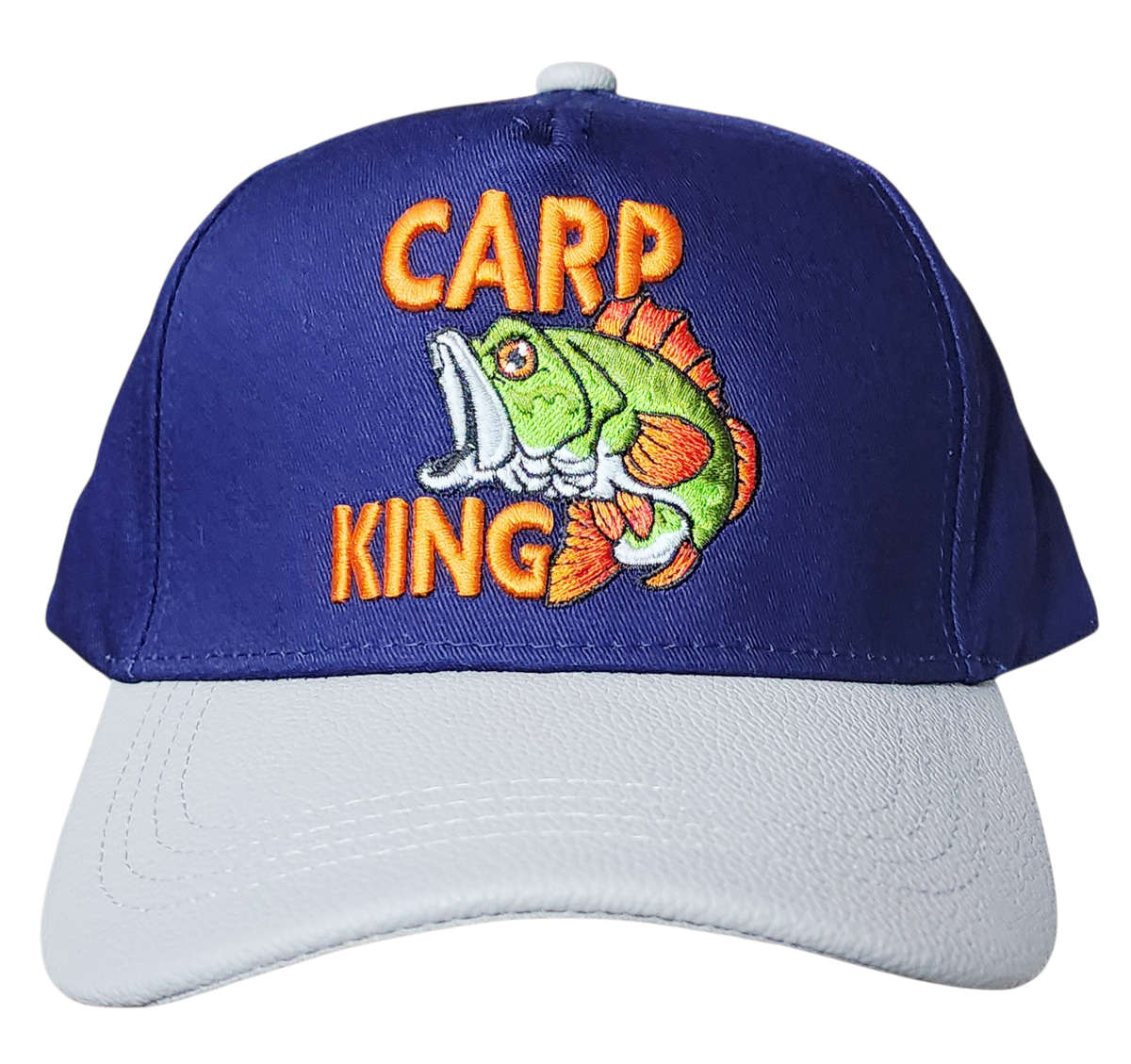 Carp King Snapback Cap - Blue, Grey