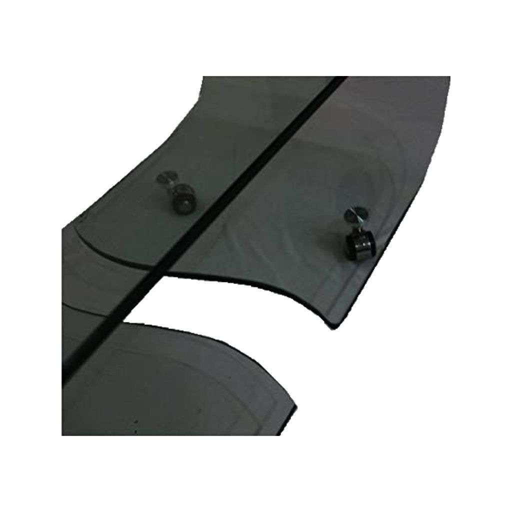 Decorative Coffee Table With Full Bent Glass-Black