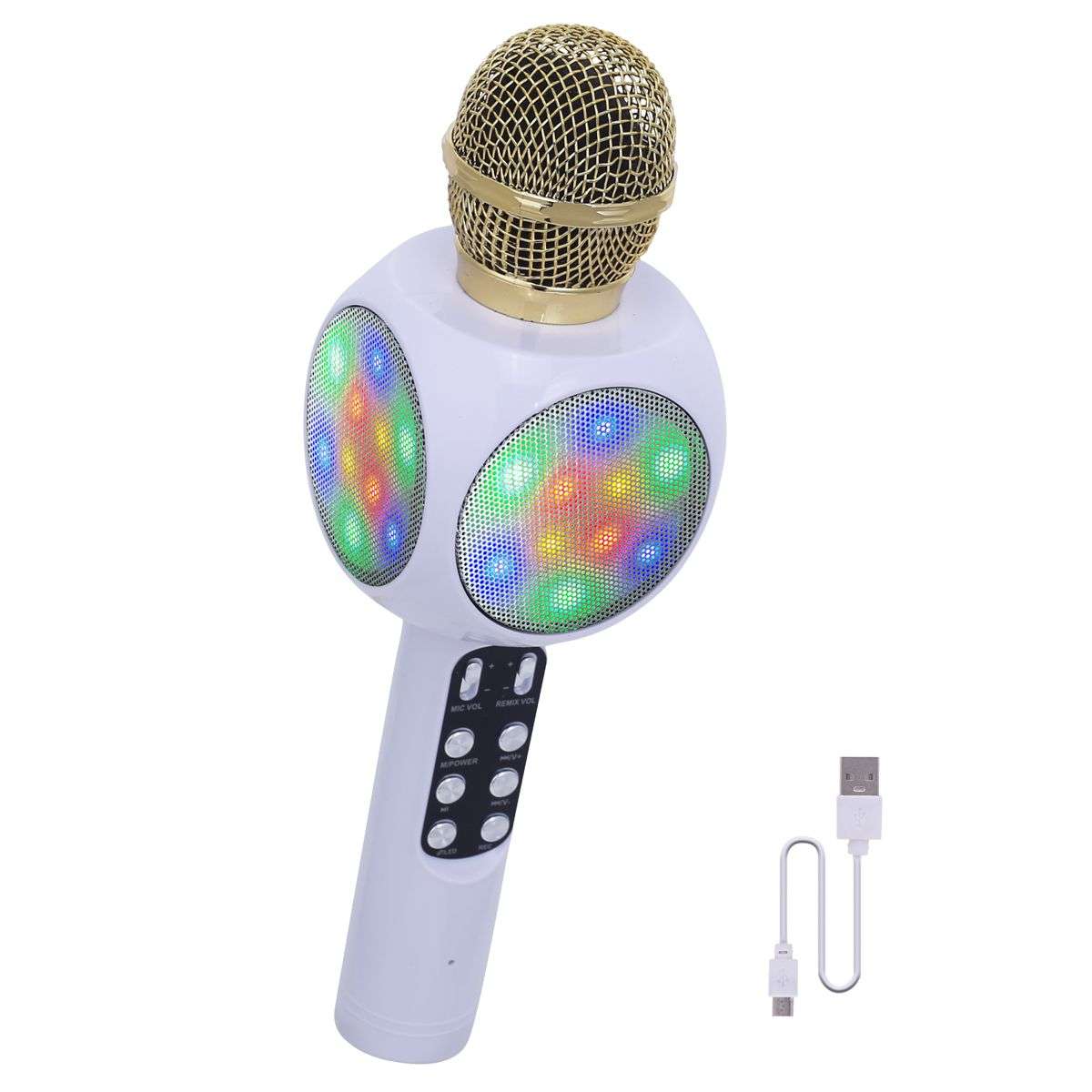 Karaoke Bluetooth Microphone Wireless Bluetooth Karaoke Microphone - White