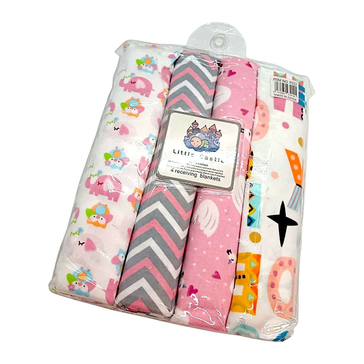 4-Pack Soft Cotton Baby Receiving Blankets