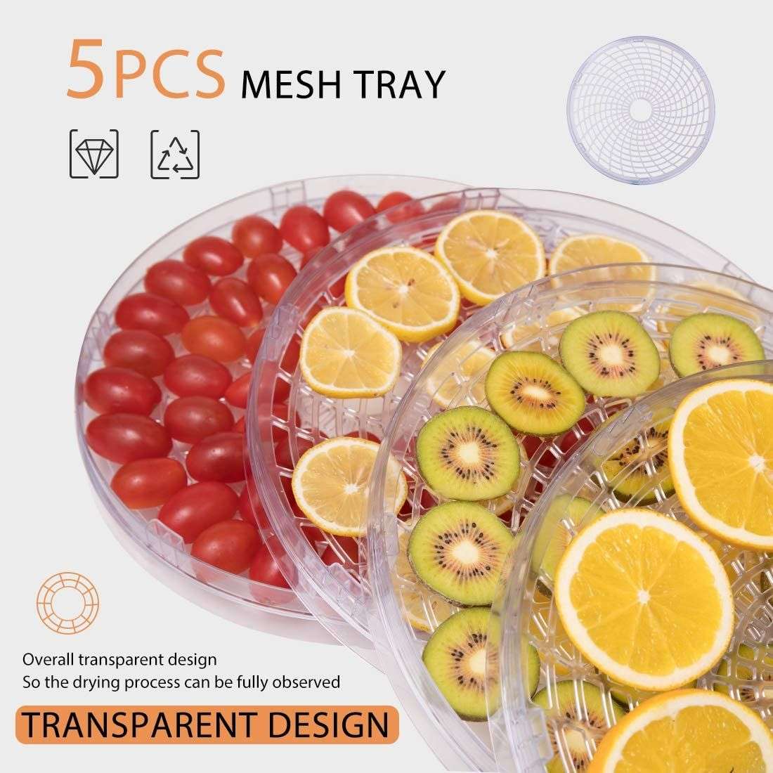 Electric 5-Tray Food  Dehydrator Biltong Maker  360AirCirculation