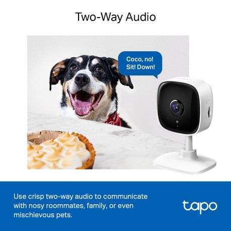Tp-Link - Tapo C100 Home Security Wi-Fi Camera, 1080p HD, Night Vision, Audio - Tp-Link - Tapo C1...