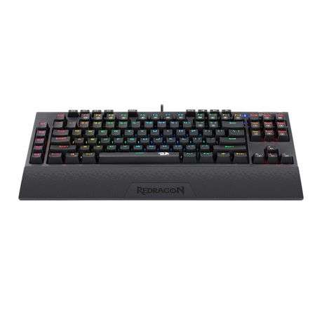 Redragon - K588 RGB Pro Broadsword TKL Mechanical Wired Gaming Keyboard - Black - Redragon - K588...