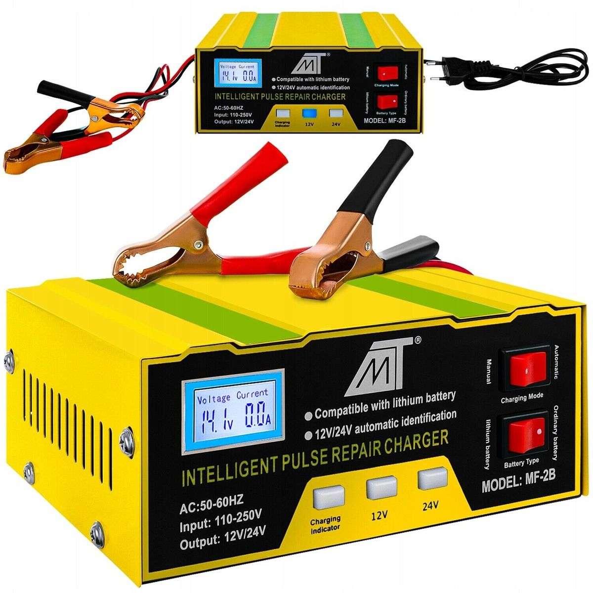 AC250V Full Intelligent Battery Charger 180W Temperature