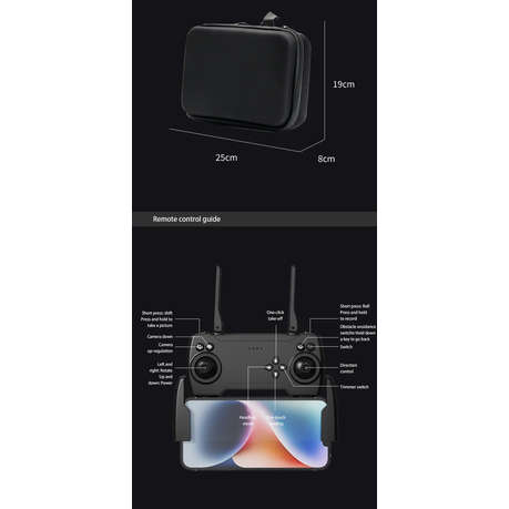 P18 - Triple Camera Quadcopter Drone With GPS HD Aerial Photography - Black