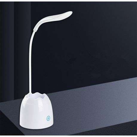Led dimmable desk lamp with phone holder