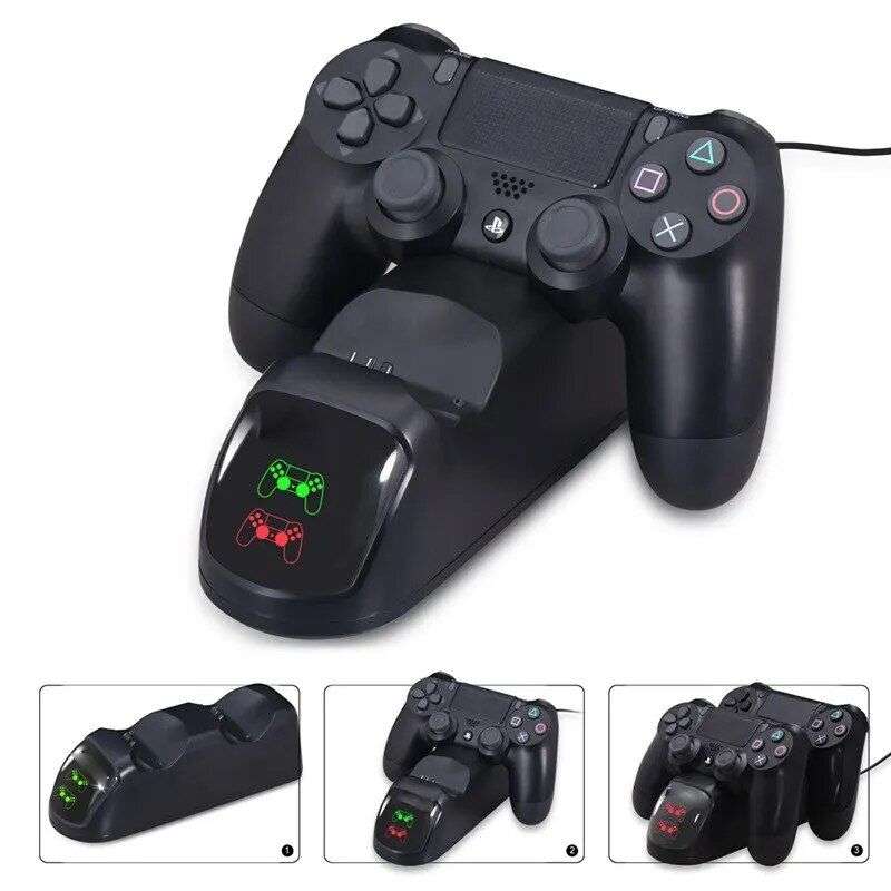 PS4 Dobe Slim Controller Charging Station with LED Indicator