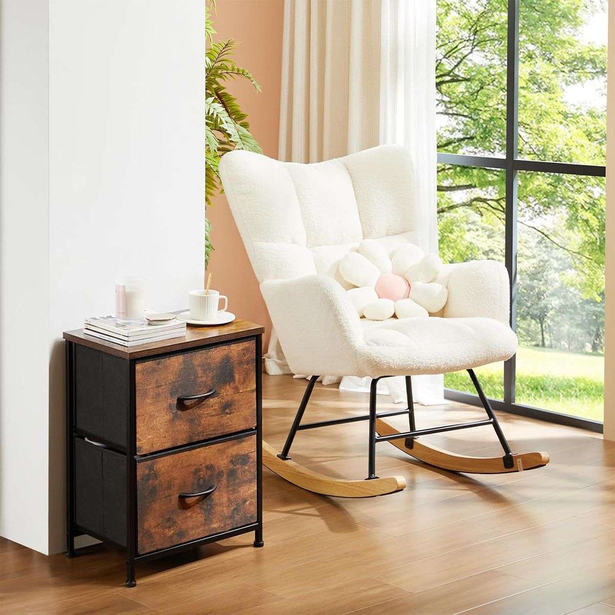 Storage Drawers 2 Cabinets Fabric Dressing Table Closet Organizer