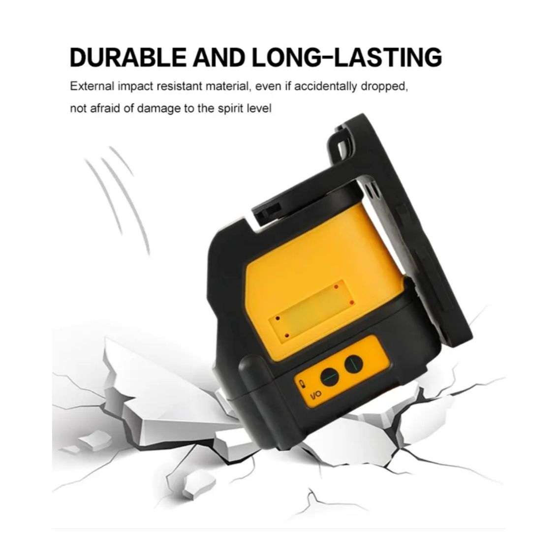 0-15m Compact Self-Leveling Laser Line With Case 3 Batteries & Work Gloves