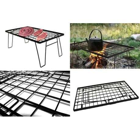 Freestanding Folding Powder Coated Steel Braai & Cooking Grate | 60x36cm