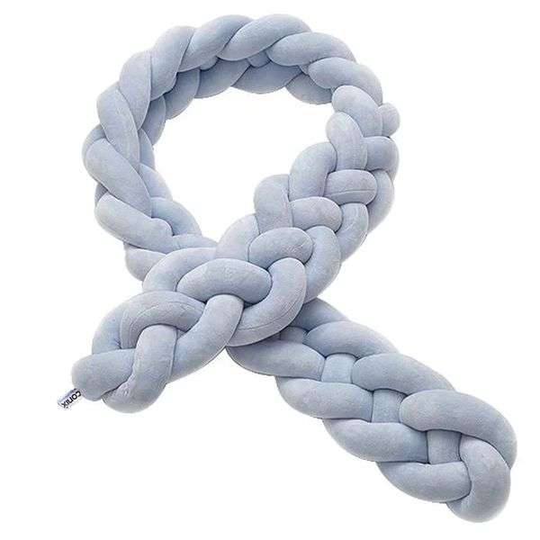 Iconix Extra Wide Braided Baby Cot Bumper - Grey (READ THE DESCRIPTION)