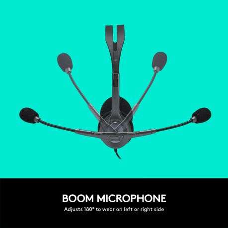 Logitech - H111 Stereo Business 3.5mm multi-device headset - Logitech - H111 Stereo Business 3.5m...