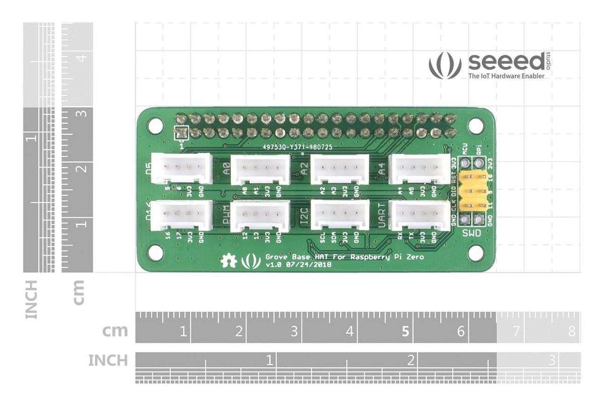 Seeed Studio 103030276 Base Hat Board, 3.3 V, Raspberry 2/ 3 B/B+ Zero/4
