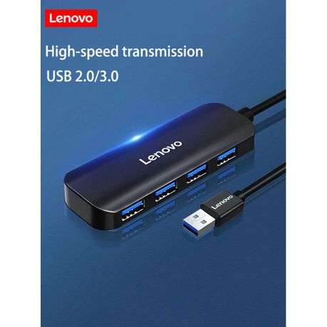 Lenovo - A601 - USB Hub 4-Port USB 3.0 Splitter Charging Supported - Black