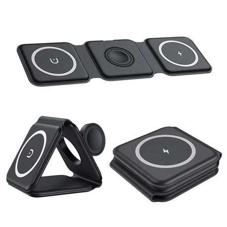 3 in 1 Foldable Magnetic Wireless Charger 15W Fast Charging