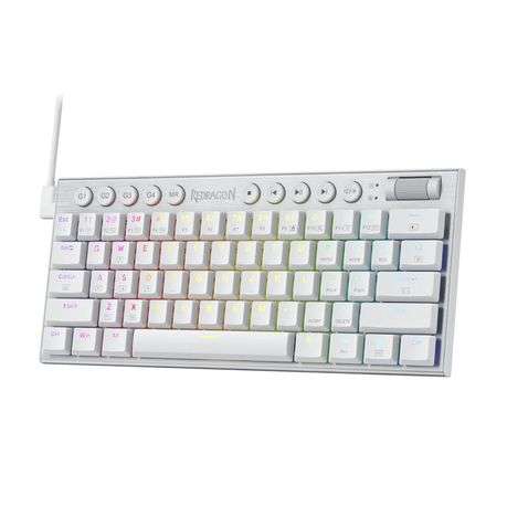 Redragon - K632 Horus Mini 60% RGB Wired Gaming Keyboard  White - Redragon - K632 Horus Mini 6...
