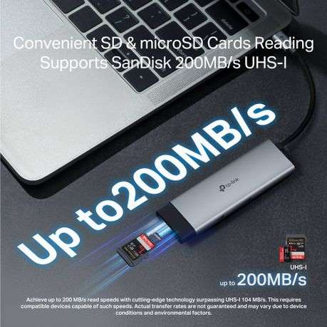 Tp-Link - UH7020C USB Type-C 7-in-1 Hub, 1xHDMI+1xSD+1xmicroSD+1xPD+1xTypeC/A - Tp-Link - UH7020C...